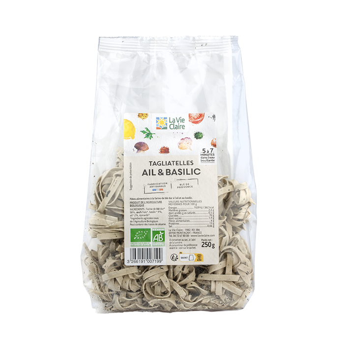 Tagliatelles ail basilic 250g