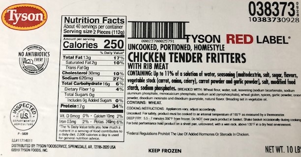 Filet de Poulet Pané TYSON sachet de 2.27kg